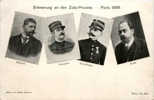 Erinnerung an den Zola Prozess - Paris 1898 -102756