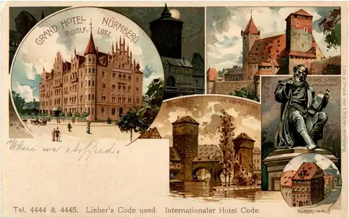 Nürnberg - Grand Hotel Rudolf Lotz - Litho -31032