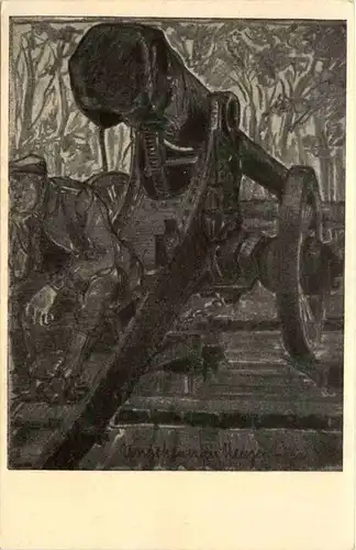 Erobertes Geschütz in Feuerstellung -103186