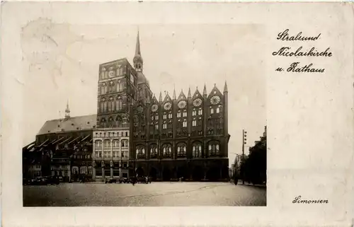 Stralsund - Nicolaikirche und Rathaus -300100