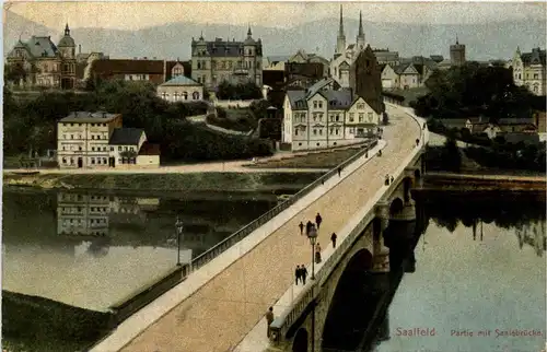 Saalfeld - Partie mit Saalebrücke -300392