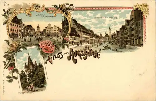 Gruss aus Augsburg - Litho -30640