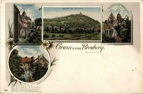 Gruss vom Breuberg - Litho -32052