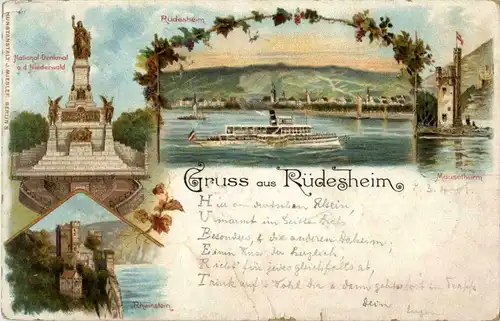 Gruss aus Rüdesheim - Litho -31884