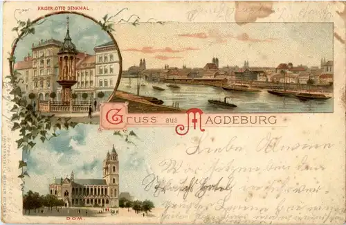 Gruss aus Magdeburg - Litho -36762