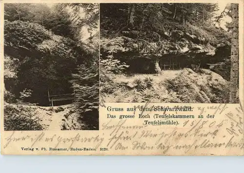 Gruss aus dem Schwarzwald - Das grosse Loch - Teufelskammern an der Teufelsmühle -32612