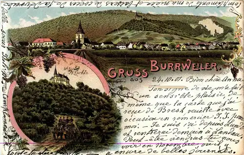 Gruss aus Burrweiler - Litho -32678