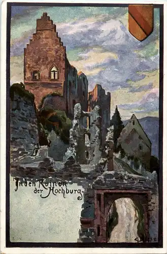 Ruine Hochburg - Künstlerkarte C. Biese -33236