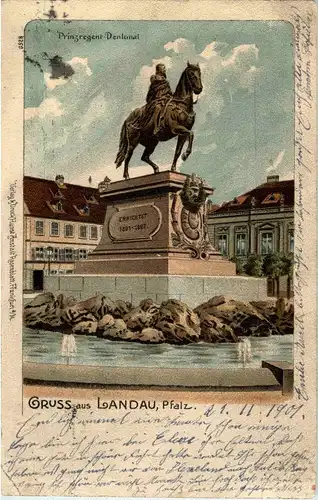 Gruss aus Landau - Litho -32826