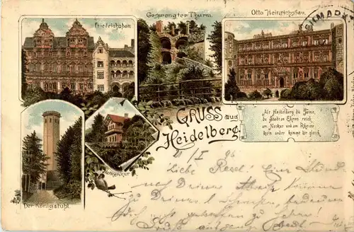 Gruss aus Heidelberg - Litho -32226