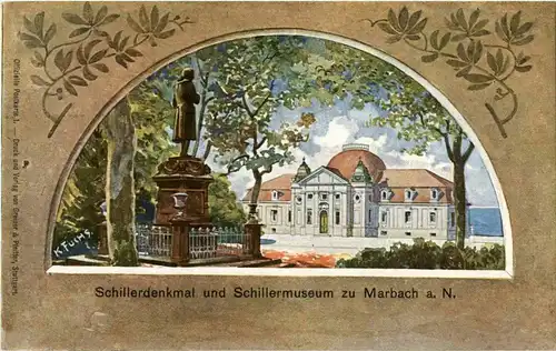 Marbach am Neckar - Schillerdenkmal und Schillermuseum -33026