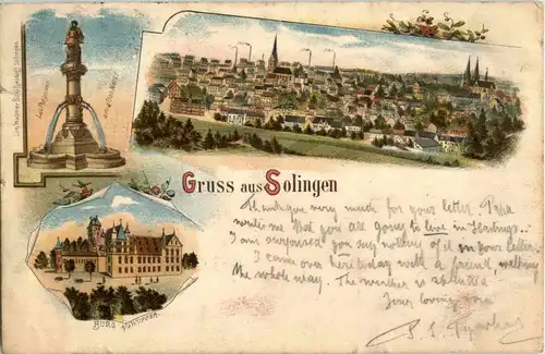 Gruss aus Solingen - Litho -34010