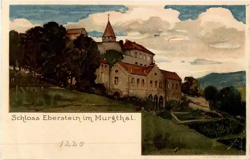 Schloss Eberstein im Murgtal - Litho -32894