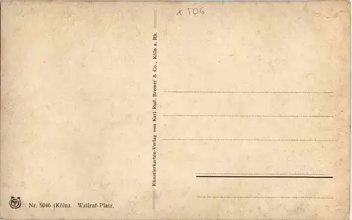 Köln - Wallrafplatz - Künstlerkarte -34450