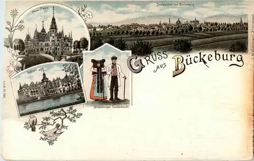 Gruss aus Bückeburg - Litho -33724