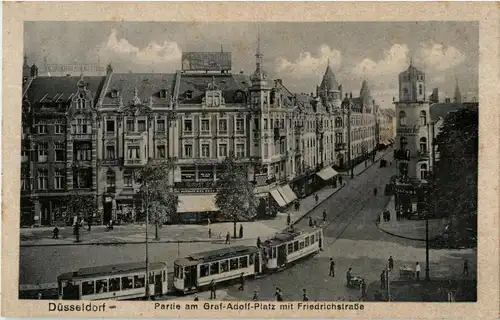 Düsseldorf - Partie am Graf Adolf Platz - Strassenbahn -34430