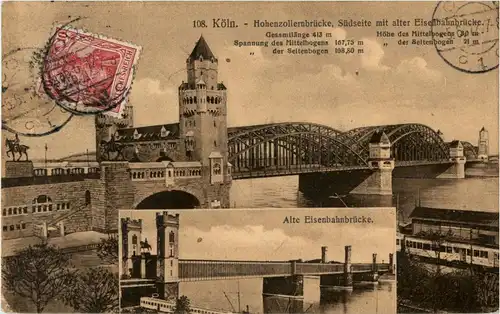 Köln - alte eisenbahnbrücke -34478