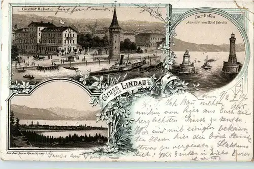 Gruss aus Lindau - Litho -33530