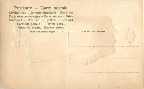 Trachten - Schwarzwald - Prägekarte mit Seide -35562