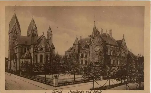 Krefeld - Josefkirche und Schule -34100