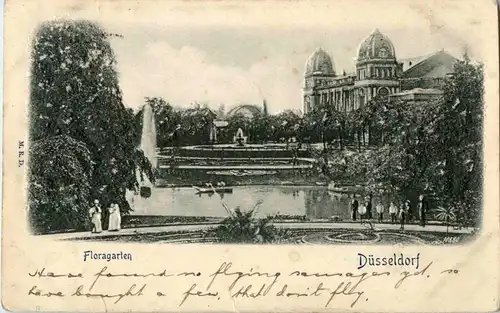 Düsseldorf - Floragarten - Prägekarte -34390