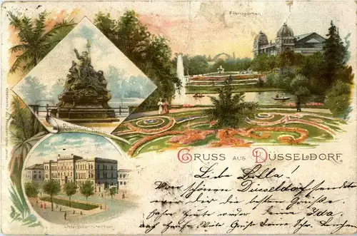 Gruss aus Düsseldorf - Litho -34414