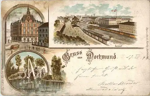 Gruss aus Dortmund - Litho -33522