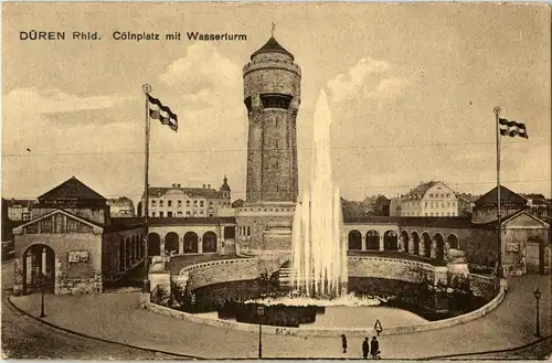 Düren - Cölnplatz mit Wasserturm -35040