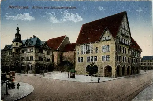 Nordhausen - Rathaus und Sparkassengebäude -300832