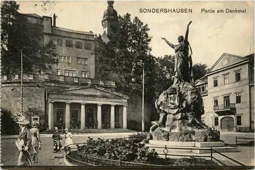 Sondershausen - Partie am Denkmal -300938