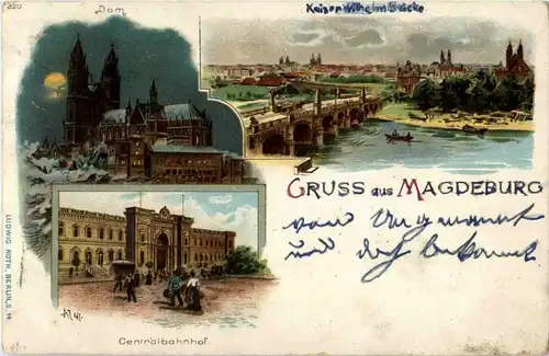 Gruss aus Magdeburg - Litho -33958