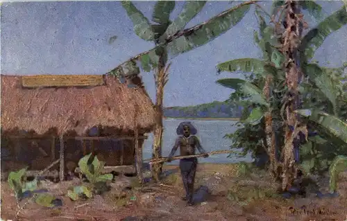 Papua in Neuguinea - Kolonialkriegerdank -35680