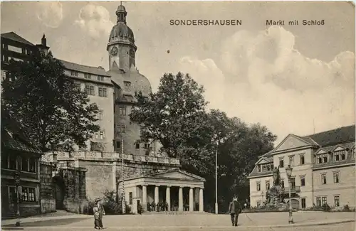 Sondershausen - Markt mit Schloss -300940