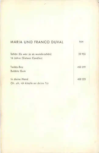 Maria und Franco Duval mit Autogramm -202526