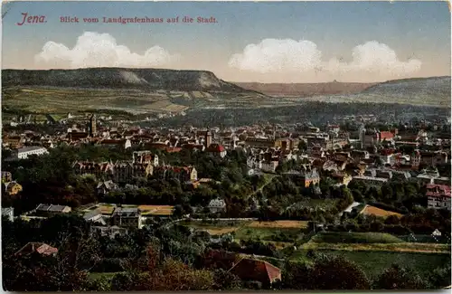 Jena - Thür., Blick vom Landgrafenhaus auf die Stadt -300546