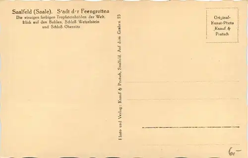 Saalfeld/Saale - Stadt der Feengrotten -