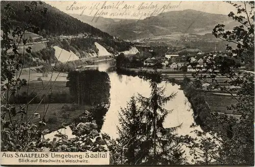 Saalfeld/Saale - Blick auf Reschwitz u. Weischwitz -301742