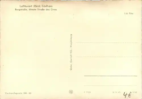 Nordhausen - Luftkurort Ilfeld - Burgstrasse, älteste Strasse des Ortes -300892