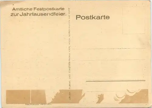 Nordhausen - Amtliche Festpostkarte zur Jahrtausendfeier -300852