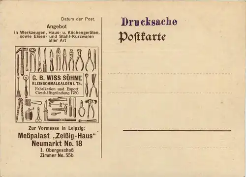 Schmalkalden - Postkarte G.B.Wiss Söhne - Kleinschmalkalden -301436