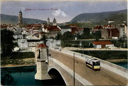 Jena mit Camsdorfer Brücke -301040