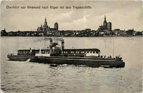 Stralsund - Überfahrt nach Rügen mit dem Trajektschiffe -301340