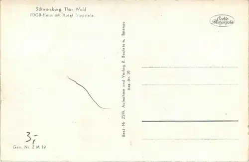 Schwarzburg/Thür. - FDGB-Heim mit Hotel Trippstein -301696