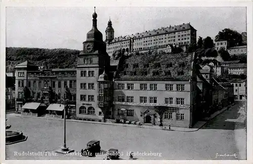 Rudolstadt/Thür. - Marktplatz mit Schloss Heidecksburg -302488