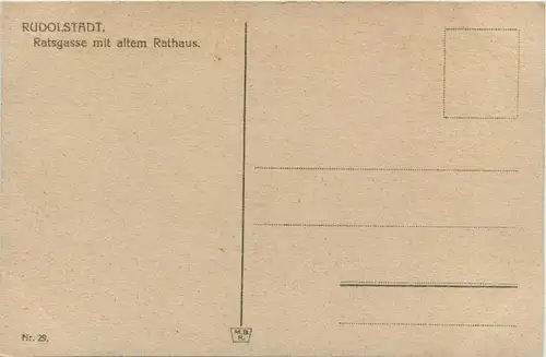 Rudolstadt/Thür. - Ratsgasse mit altem Rathaus -302418