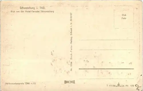 Schwarzburg/Thür.Wald - Blick von der Hotel-Terrasse Schwarzaburg -301716