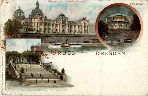 Gruss aus Dresden - Litho -35848