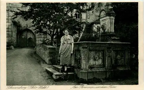 Schwarzburg i. Thür. - Am Brunnen vor dem Tore -301752