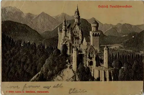 Schloss Neuschwanstein - Prägekarte -35890