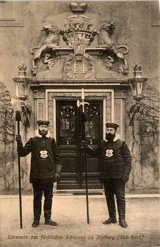 Stolberg/Harz . Torwarte des fürstlichen Schlosses zu Stolberg -302724